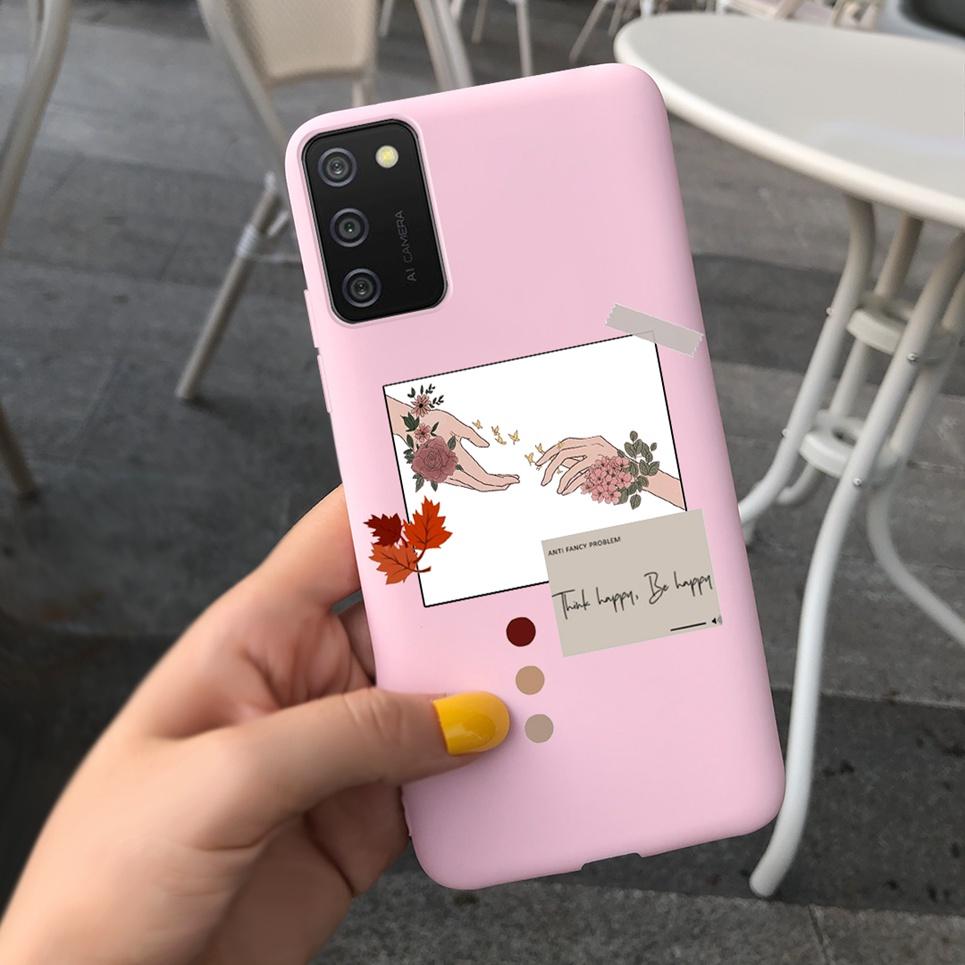 Women Fashion Girly Phone Case For Samsung M02S M02 Back Cover Rubber Pudding Bumper For Fundas Samsung Galaxy M02 Sodt Silicone