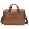 Men's Genuine Leather Briefcase Business Crossbody Bag Vintage Head Layer Cowhide Laptop Bag