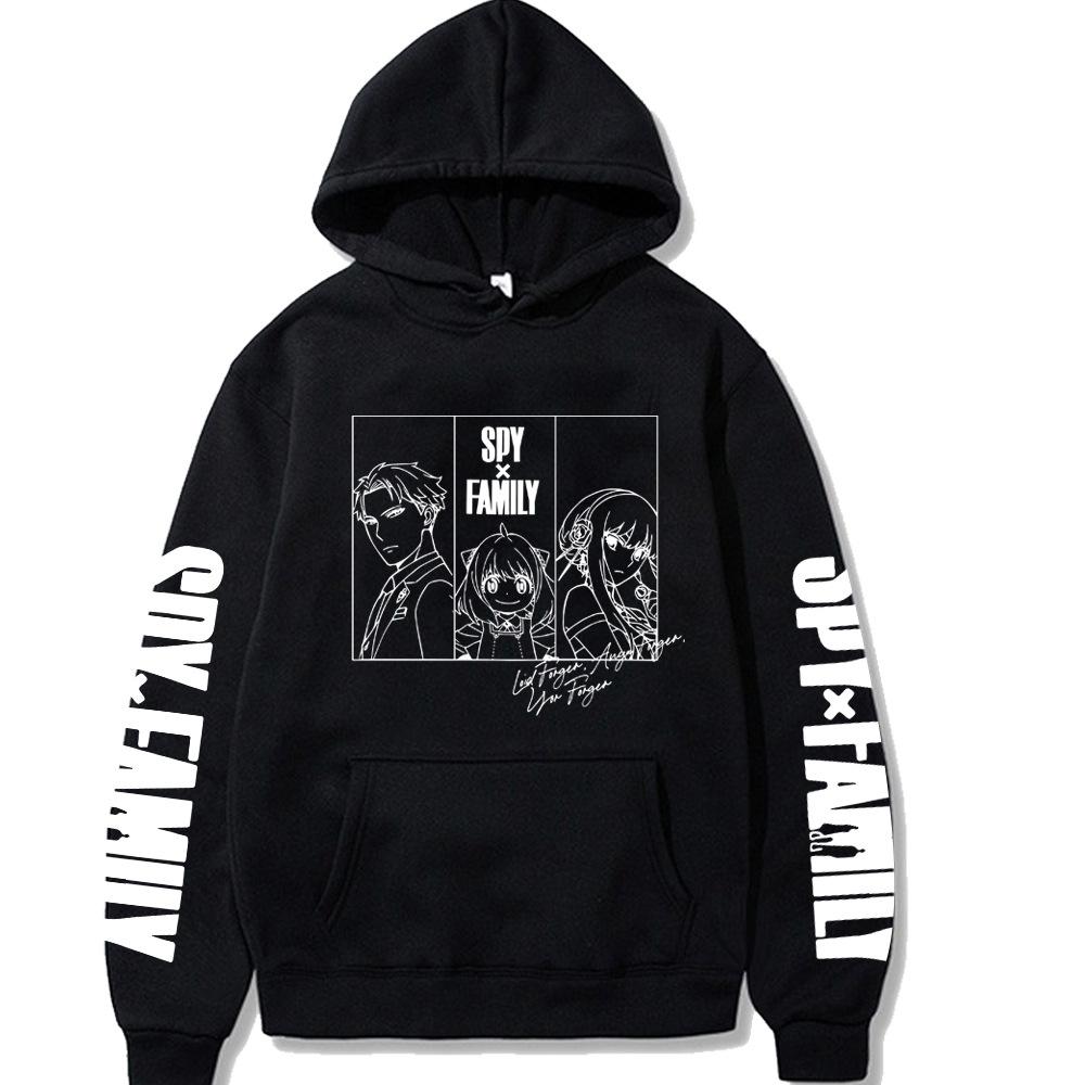 SPY×FAMILY Anime Hoodies Manga Graphic Cartoon Printed Men Women Sweatshirts Long Sleeves Loose Casual Pullovers Hooded Streetwear Couples Clothing