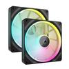 CORSAIR iCUE LINK LX140 RGB Starter Kit 140mm PWM PC Case Fan Dual Light Loop Dual Pack Black CO-9051028-WW