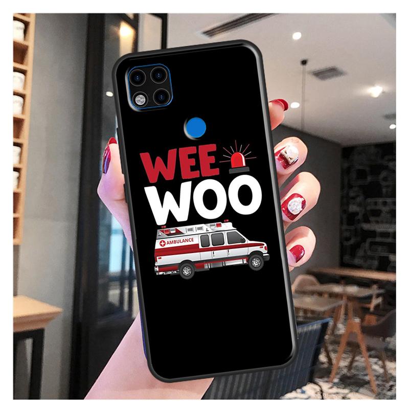 Ambulance EMS EMT Paramedic Funda For Xiaomi Redmi Note 10S 9S 8T 9 Note 10 Pro Note 11 Pro Redmi 9C 9A 9T Soft Case