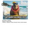 Настенный календарь с изображением капибары на 2025 год, ежемесячный календарь с изображением капибары, подвесной календарь с изображением животных, подарок для любителей капибары