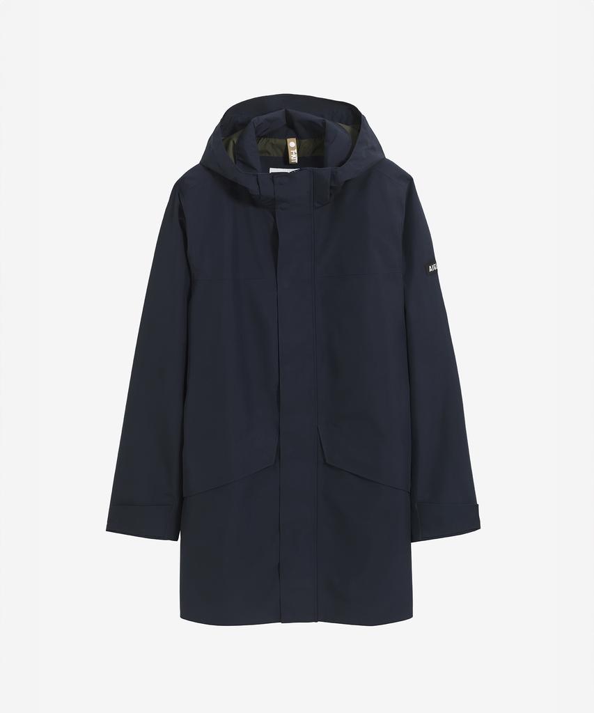 Aigle Men'S Gore-Tex T-Kit Hooded Long Parka Aiw25Mout003Emp