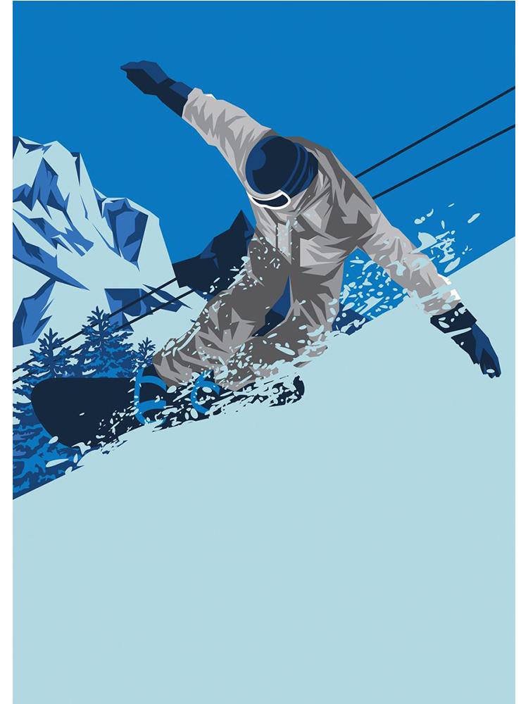 Скандинавские горные лыжи, скалолазание, зимние постеры с принтом, холст, картина, праздничная настенная художественная картина для гостиной, украшение для дома