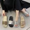 Fashion New Rhinestone Women Slippers Flip Flops Summer Women Crystal Diamond Bling Beach Slides Sandals Casual Shoes Slip On Slipper