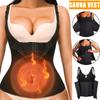 Women Zipper Sweat Waist Trainer Vest Sauna Suit Tummy Control Body Shaper Corset Compression Shirt Tank Top Slimming Shapewear
