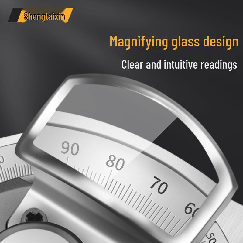 High-Precision Stainless Steel Vernier Protractor 360° Angle Measuring Tool