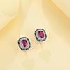 925 Sterling Silver Light Luxury Fashion Natural Filled Ruby Earrings for Women's & Lady Fine Jewelry Birthday Party Gift