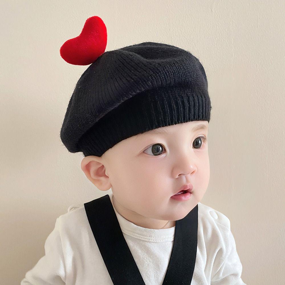 Вязаный чепчик, детский берет, милая шапка художника, осенне-зимняя детская шапка для новорожденных и малышей