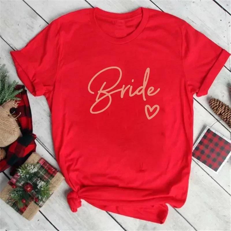 Bachelorette Party Tshirt Love Heart Team Bride Squad Tshirt Bridal Shower Top Bachelor Hen Party Wedding Engageunisext