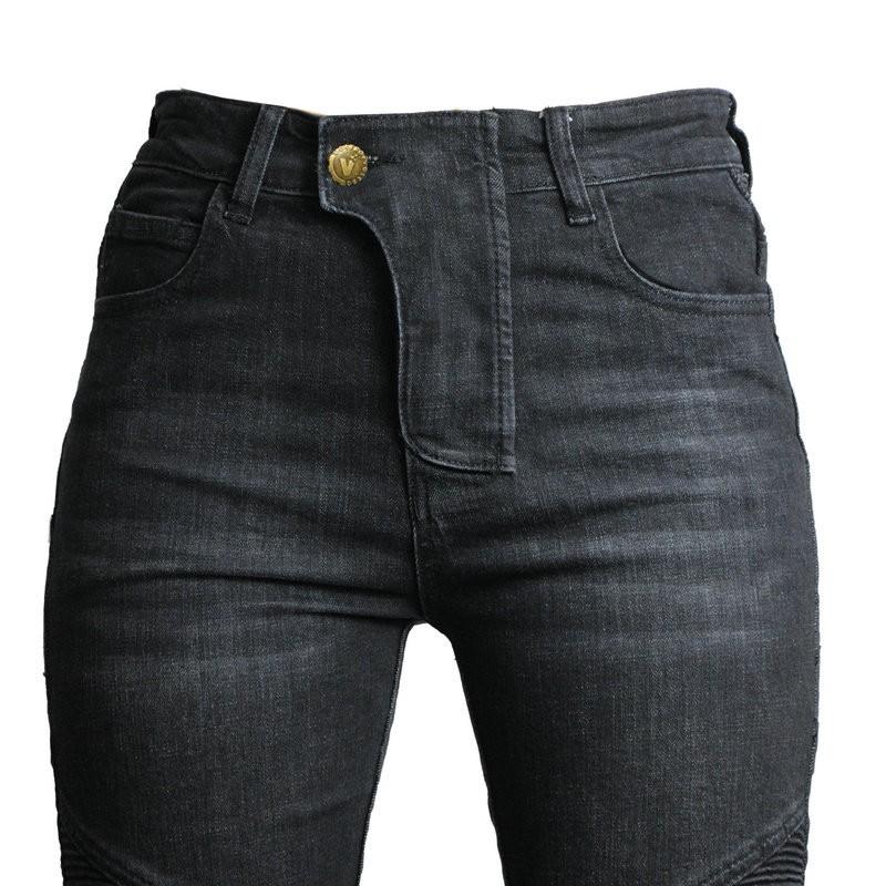Womens Motorcycle Jeans Vintage Biker Riding Pants With Protective Pads Cycling