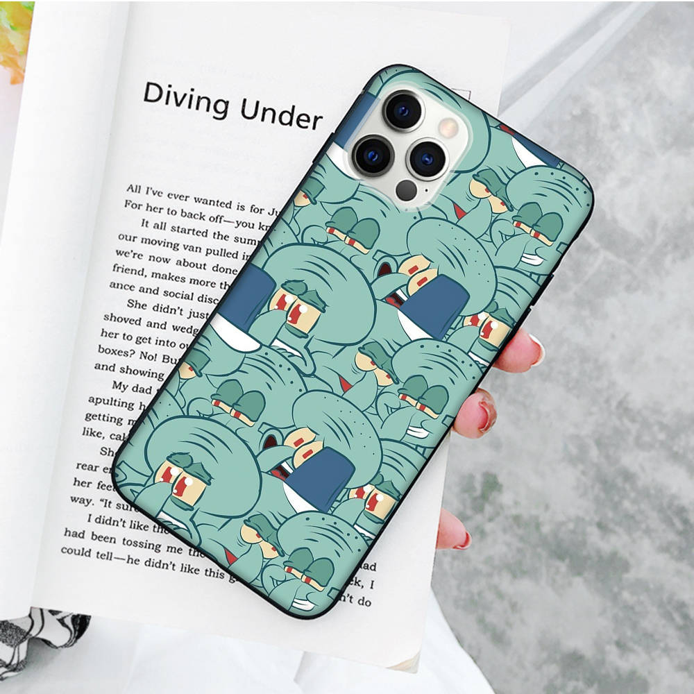 Черный мягкий чехол JS45 SpongeBob Friend для OPPO Reno 8 6 5 4 Pro Plus Find X3 A17 A3 A31 A38 A40 A53 A54 A55 A74 A76 A78 A77 A80 A94 A95 A96 Lite
