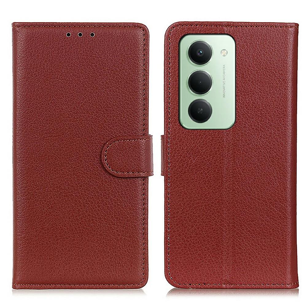 Для Xiaomi Redmi 15 5G (Глобальный) (169 мм) Чехол-кошелек из искусственной кожи, чехол для телефона с текстурой личи