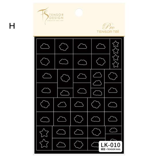 Nail Art Template Creative Heart Star Flower Butterfly Stencil Nail Stickers Decoration DIY Manicure Tool Stamping Spray Cutout Nail Sticker Template