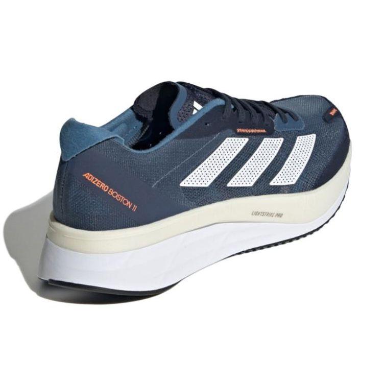 Adidas Adizero Boston 11 Wonder Steel Мужские кроссовки Blue Cloud-White Solar-Orange GX6653