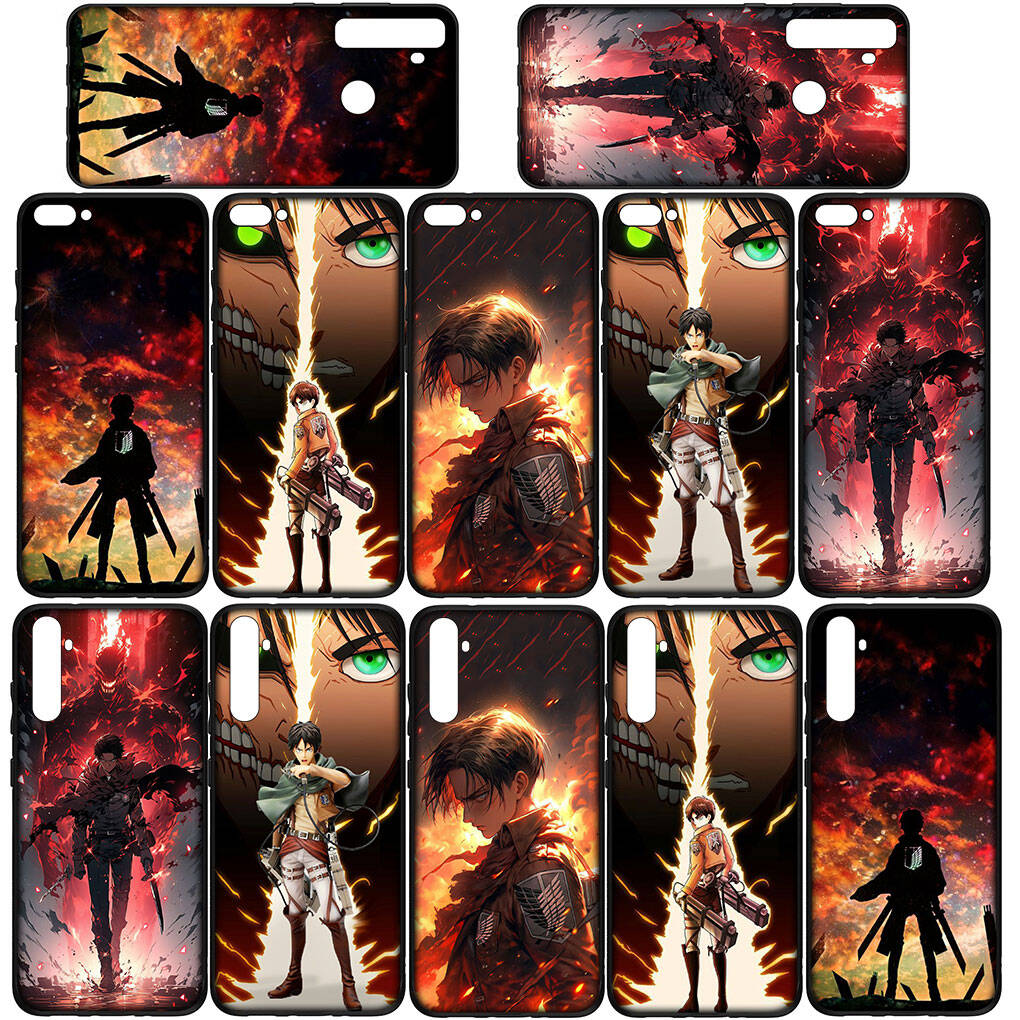 Чехол для телефона Samsung Galaxy S25 S23 S22 S24 Ultra FE A05 A06 A15 A16 A36 A37 A35 A54 A55 A56 A57 A25 A26 A53 Леви Атака Титанов Эрен Йегер