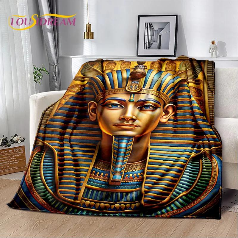 2025 Ancient Egypt Death Anubis Pharaoh Horus Mythology Soft Blanket,Soft Throw Blanket for Home Bedroom Bed Sofa Cover Child