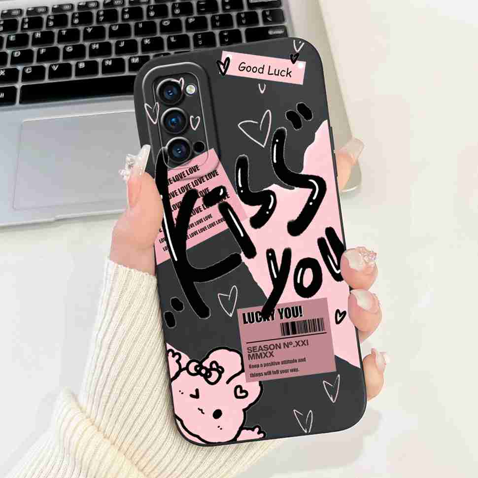 For Oppo Reno4 Pro 5G Case CPH2089 Luxury Art Painted Cover For Oppo Reno4 Reno 4 Pro 5G Phone Case Protector Soft Cover