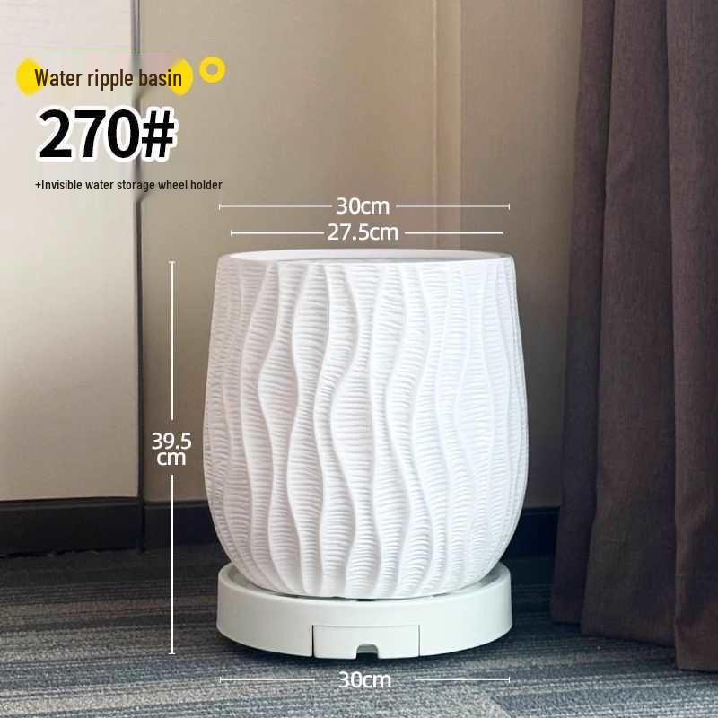 Large Caliber Resin Flower Pot for Monstera Deliciosa - Durable, Thickened Design with a Luxurious Touch