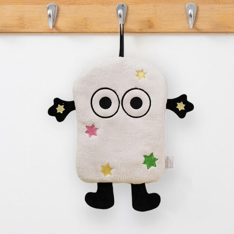 Cute Cartoon Hand Towel Hanging Towels Double-thickness Hand Towels for Bathroom Kitchen Interesting Children's Towels