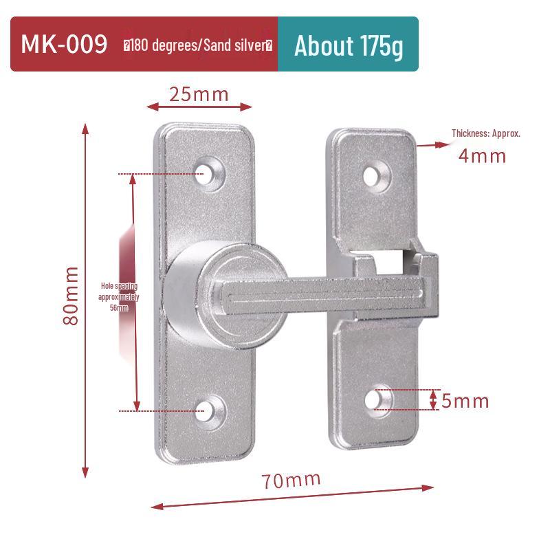 Светящийся замок-защелка для двери ванной комнаты без сверления