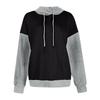 Women's Patchwork Fashion Comfortable Casual Hooded Long Sleeve Sweatshirt