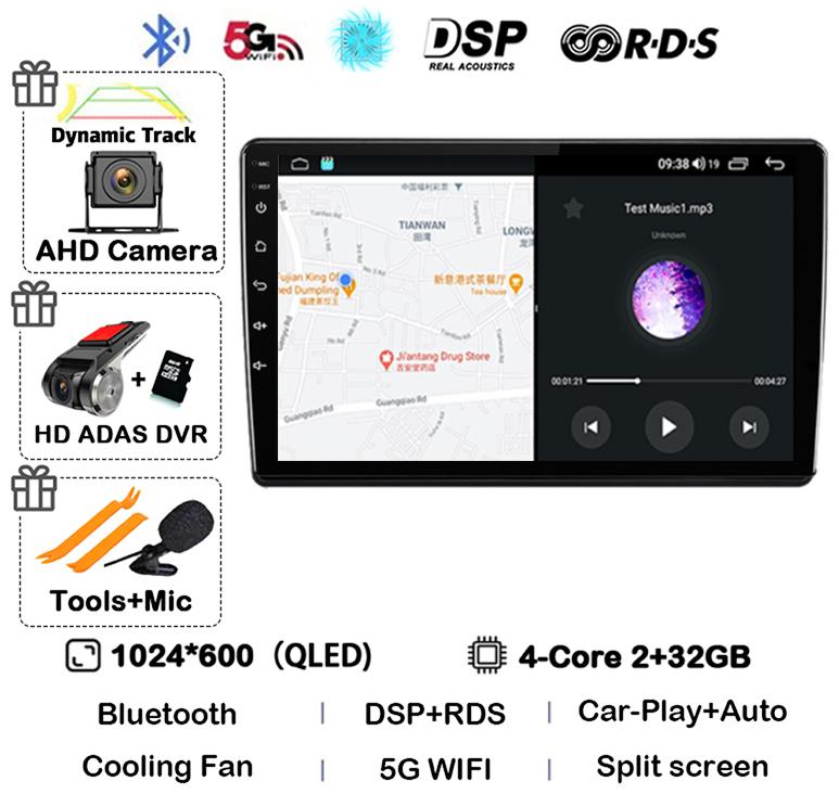 Android 14 Carplay Auto для Skoda Fabia 2 2007-2012 2013 2014 Автомобильный радиоприемник GPS стерео мультимедийный проигрыватель головное устройство 2 din WIFI+4G DSP