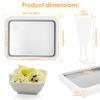 Rolled Ice Cream Tray DIY Frozen Yogurt Maker Trays with 2 Scrapers Portable Rolled Ice Cream Maker Kit for Home Ice-cream Tools