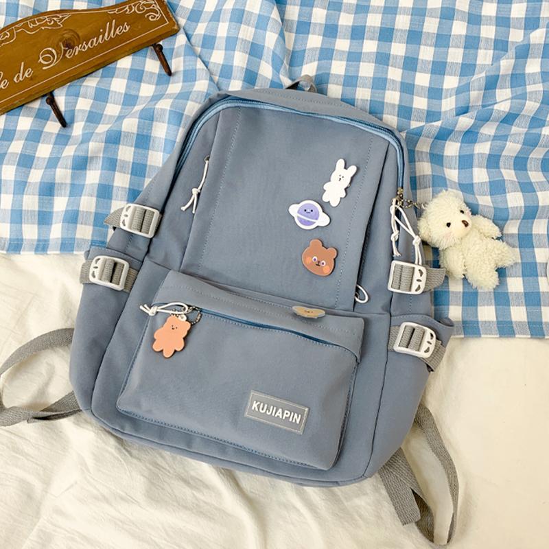 Рюкзак Легкий Девочка Большой Вместимости Милый Повседневный Рюкзак Начальный Путешествия Школа Средняя Корейский Рюкзак