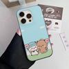 BUBU DUDU Cartoon For IPhone 17 16 15 11 12 13 14 Pro Max Plus Pro Corrugated Translucent Back Phone Cover