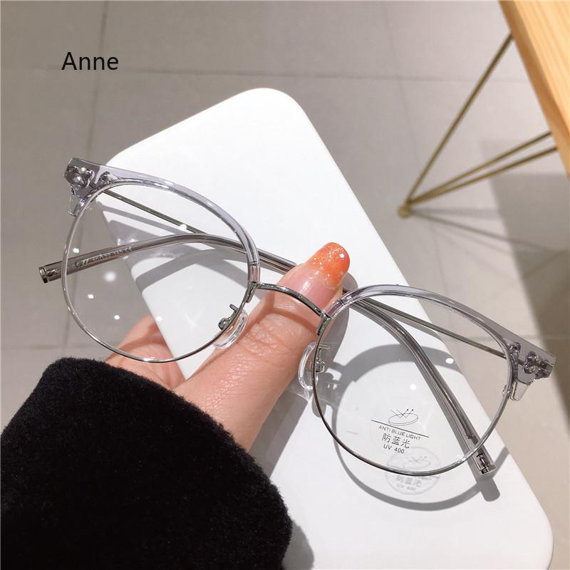 Round Myopia Glasses Men Women Clear Lens Prescription Eyeglasses Fashion Anti-Blue Ray Vintage Retro Diopter Eyewear 0 To -4.0