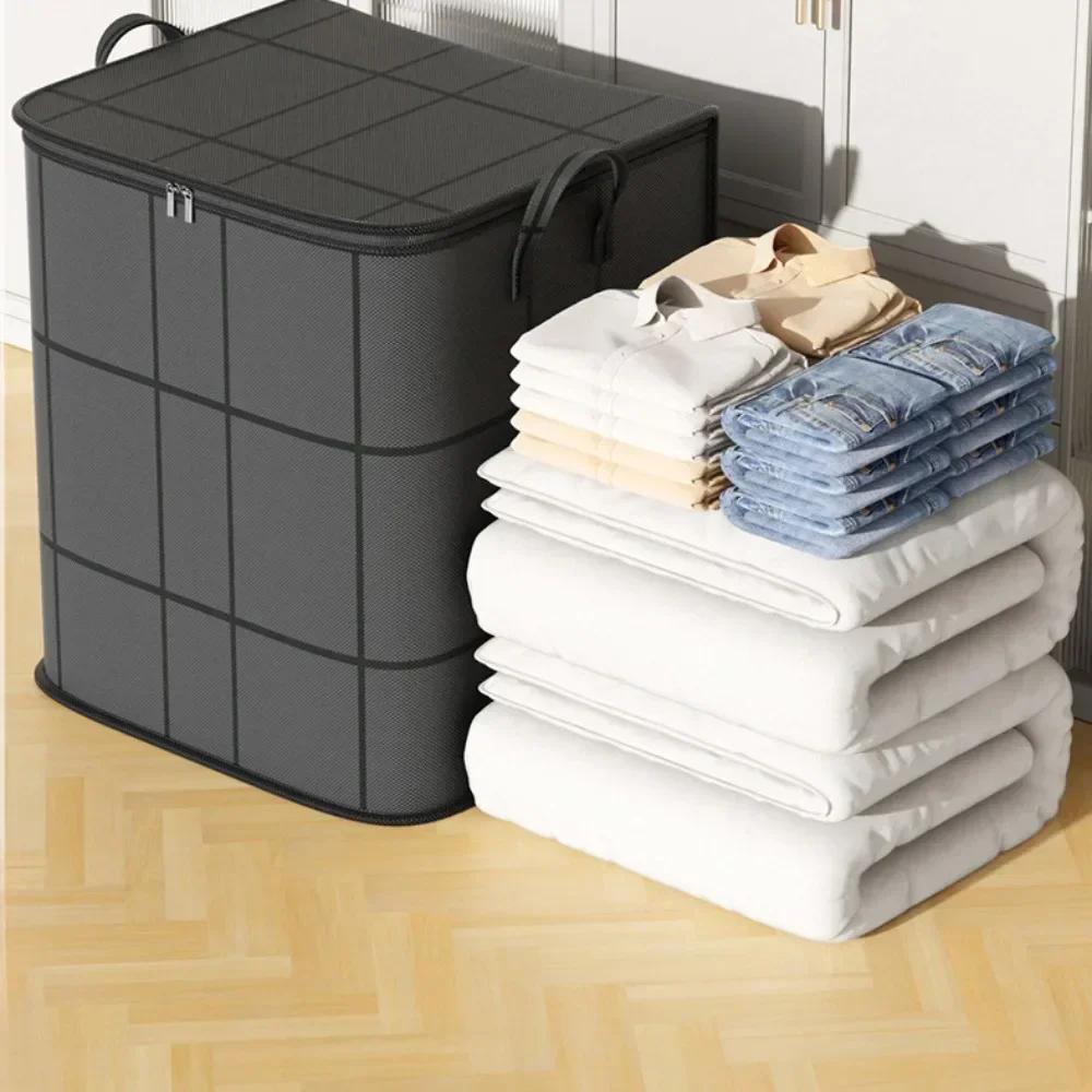 Moving Bag Thicken Large Capacity Zipper Storage Bag Household Wardrobe Quilt Clothing Sorting Organizer Waterproof Storage Sack