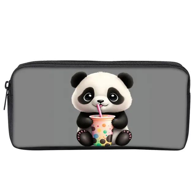 Fabric Panda Print 3D Cartoon Pencil Case & Pencil Pouch for Boys/Girls Best Gift School Supplies for Children