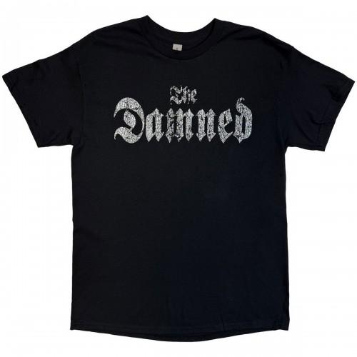 The Damned Unisex Adult EU Tour Summer 24 Distressed Logo Back Print T-Shirt