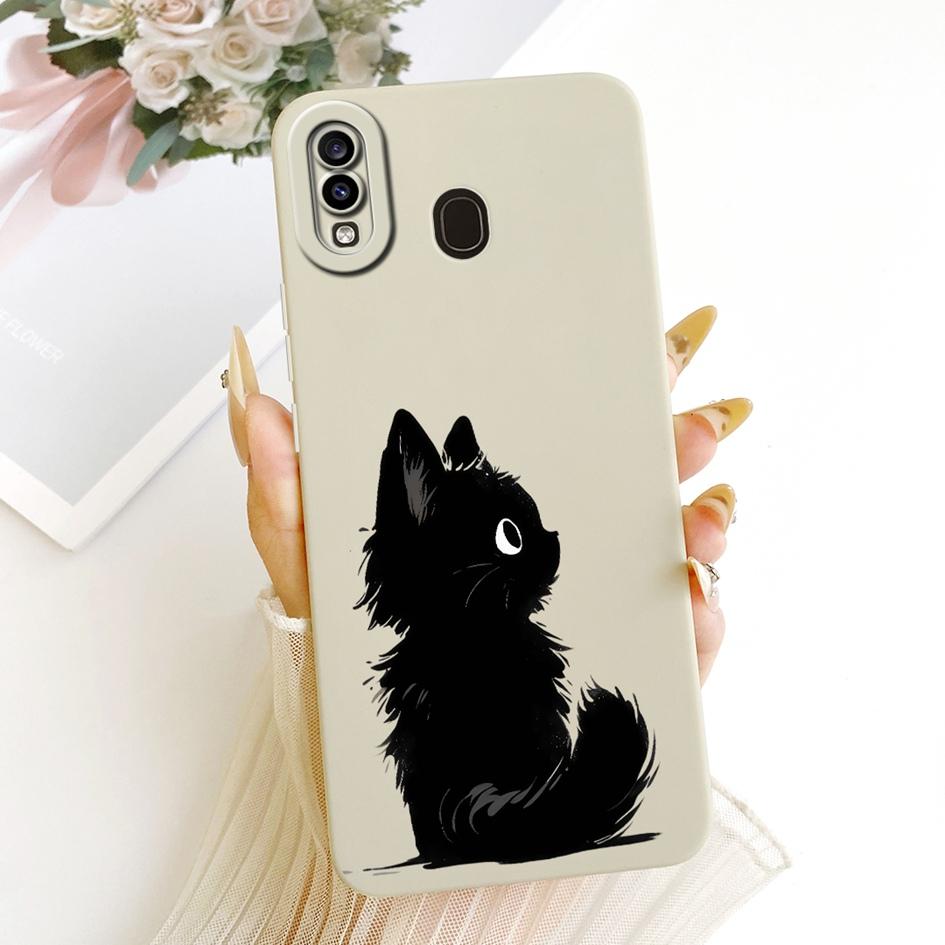 Чехол для Samsung Galaxy A20 A20e A20s Обложка SM-A202F SM-A205F SM-A207F Милый Мультяшный Кот Ударопрочный Бампер для Samsung A30 Fundas