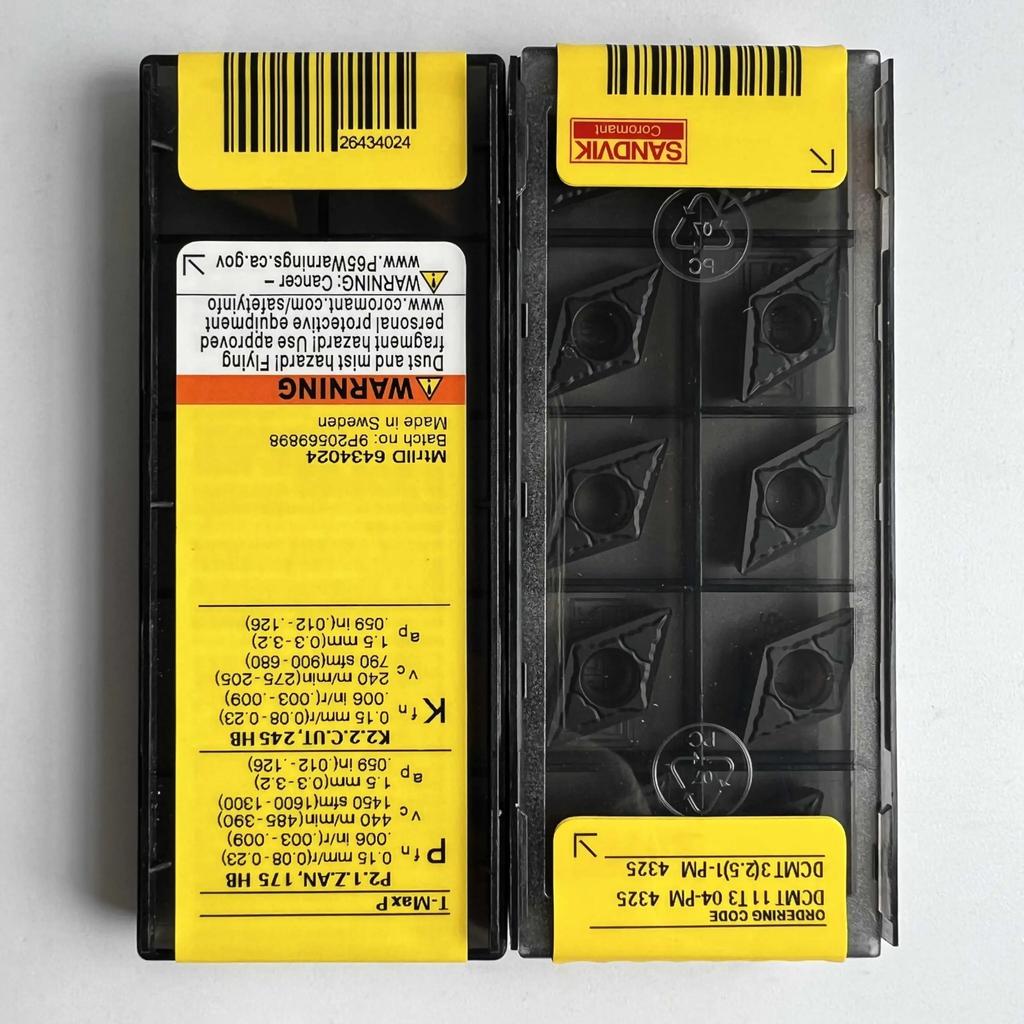 Original Sandvik / DCMT11T304-PM 4325  / CNC Lathe Carbide Blade 10 Pcs