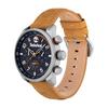 Timberland Часы серии Forestdale Кварцевый механизм Кожаный ремешок Синий циферблат Три индикатора Многофункциональные Модный Ретро Военный стиль TDWJF2000702