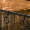 3 Panel Folding Fireplace Screen with 4 Tools Set, Steel Mesh Spark Guard with Double Door for Open Fire, Log Burner, 122W x 80H cm, Black