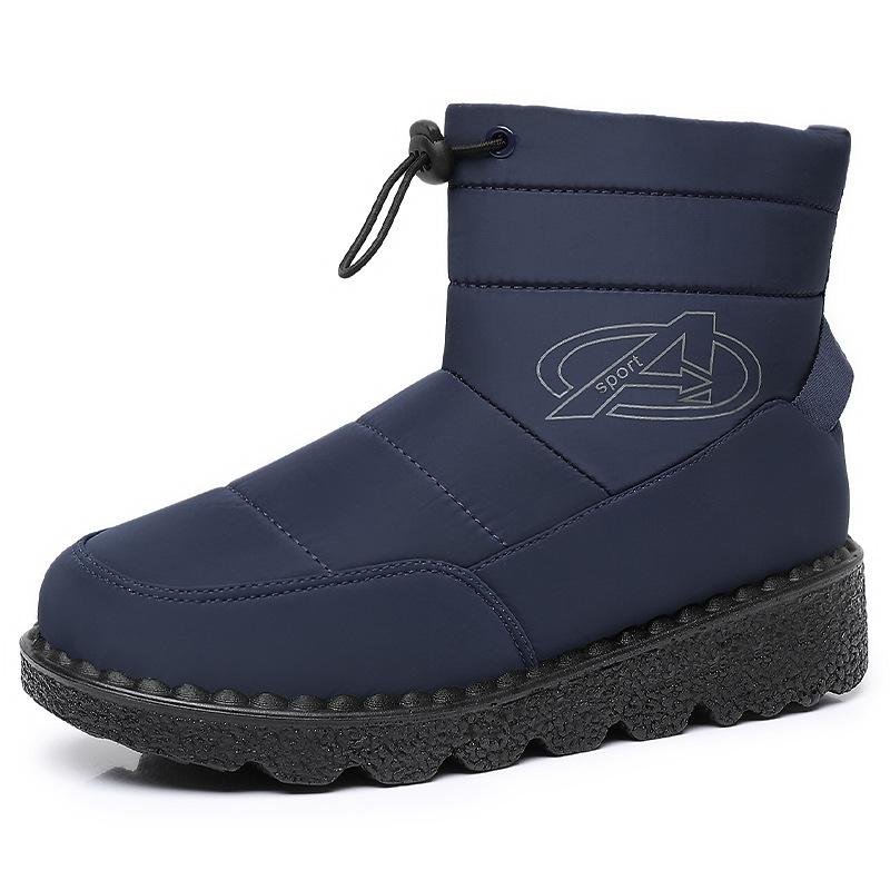 Женские хлопковые туфли полиуретановые сапоги высокие утепленные снегоступы теплые и удобные хлопковые сапоги с напуском утолщенные сапоги женщины