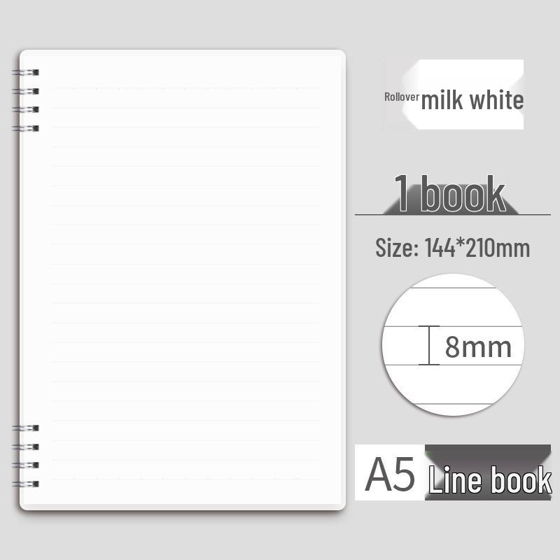 Свежий блокнот Моранди А5 на 8 отверстий в линейку – Утолщенный блок для офиса и учебы