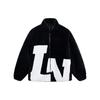 Li-Ning FW22 Embroidered Logo Stand Collar Warm Sherpa Jacket Unisex Jackets Black AFDSD61-1