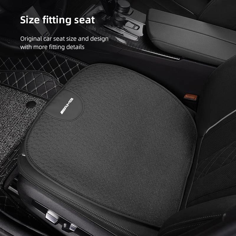 Car Seat Cushion Cover Breathable Ice Silk Non Slip Auto Seat Protector Pad Accessories Car Hub Cap For Mercedes Benz AMG W214 W
