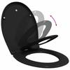 Toilet Seat Black 47 x 37 x 4 cm Duroplast