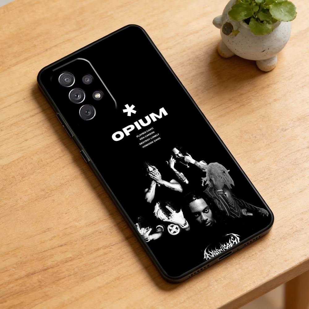 Чехол для телефона Singer P-Playboi C-Carti для Samsung Galaxy A73,21,22,32,71,53,52,51,80,5G Мягкий черный чехол