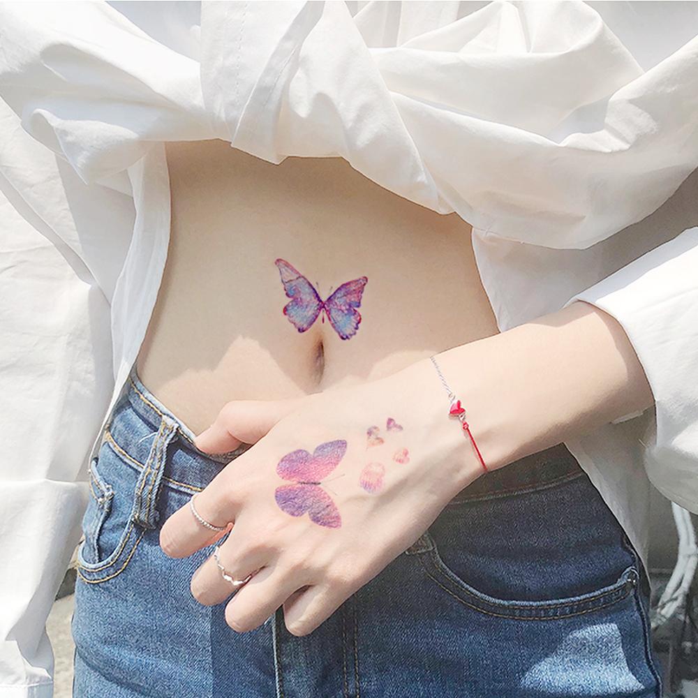 12/1 Sheets Gradient Glitter Temporary Butterfly Facial Tattoos Costume Party Face Tattoos For Women/Girls Waterproof But Easy Remove Tattoos