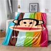 Мультяшная Аниме P-Paul-Frank Плед для ребенка Поход Пикник Кровать Супер Мягкий Милый каваи Фланелевый Плед Сила Подарок на день рождения