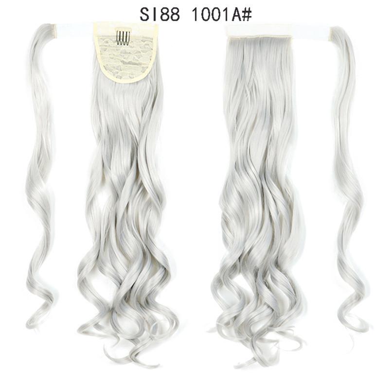 LISI HAIR Длинный синтетический парик с хвостиком на заколке. Наращивание волос с эффектом омбре. Черный, золотой, коричневый хвост.