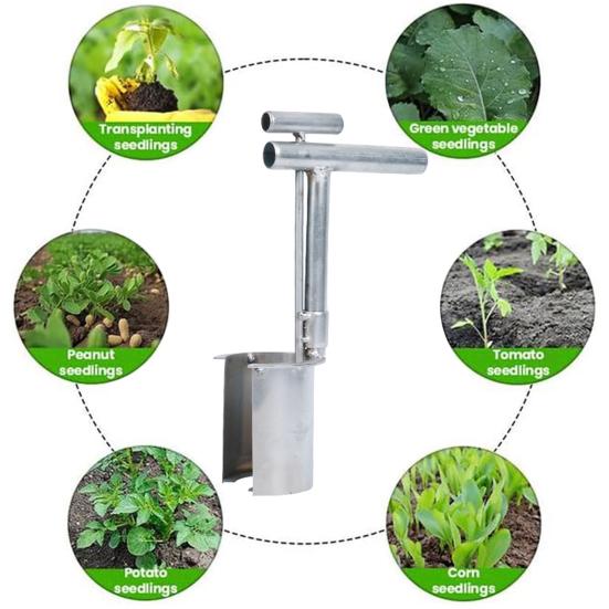 1/2 шт. Устройство для переноса растений из нержавеющей стали, нескользящая ручка, устойчивый к ржавчине инструмент для сеялки, универсальный пересадчик