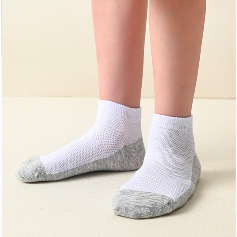 5 пар детских носков, летние тонкие белые хлопковые носки для мальчиков и девочек, короткие носки, сетчатые носки, студенческие носки