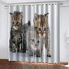 HUANZHUANG Cute Animal Cat Blackout Curtain for Windows Living Room Luxury Curtains for Bedroom 2 Panels Decorative Freight Free